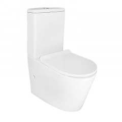 Унитаз-компакт Azario Vetro 605х380х825 напольный, безободковый, с бачком и сиденьем микролифт (AZ-2149)