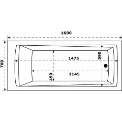 Ванна акриловая Azario Бали 160х70 (БАВ0102)