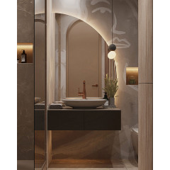 Зеркало AZARIO MARIO 686х1097 правое, c подсветкой и диммером, бесконтактный сенсор (LED-00002541)