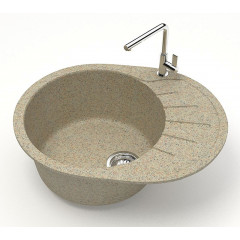 Кухонная мойка AZARIO Light 575х440х215) искусственный мрамор, цвет Песочный (CS00079922)