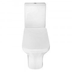 Унитаз-компакт Azario FRETTA Square N 340х650х770 напольный, безободковый, c быстросъемным сиденьем микролифт (AZ-1038A N)