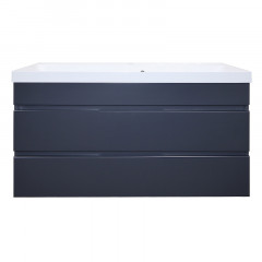 Комплект Azario Тумба Эстима 100/2 995х447х555 подвесная, с раковиной Астория 100, графит (CS00094586)