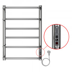 Полотенцесушитель электрический AZARIO MILAN 400/600 6 секций, диммер справа, хром (AZ90846)
