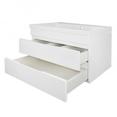 Комплект Azario Тумба Эстима 80/2 795х447х555 подвесная, с раковиной Астория 80, белый глянцевый (CS00094584)