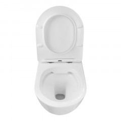 Унитаз подвесной Azario Grado 490х370х370 безободковый, в комплекте с сидением микролифт, белый (AZ-0046 SP)