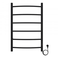 Полотенцесушитель электрический AZARIO VERONA 500/800 6 секций, диммер справа, черный (AZ04858B)