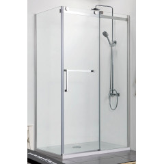 Душевое ограждение Azario VANCOUVER 800х1200х2000 R, без поддона, прозрачное стекло 8 мм, цвет профиля серебро (AZ-NKF1131 R 800)