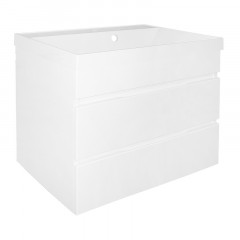 Комплект Azario Тумба Эстима 60/2 595х447х555 подвесная, с раковиной Астория 60, белый глянцевый (CS00094582)