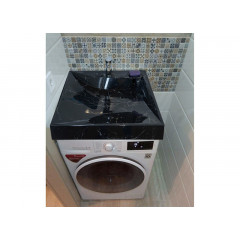 Раковина подвесная Azario Gratsiy 597х598х100 литьевой мрамор, черный (CS00079879)