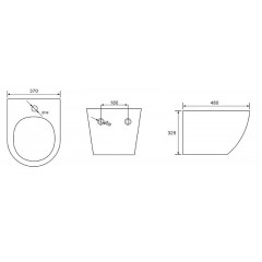 Биде подвесное Azario Grado 480х370х325 белый (AZ-0046-BW SP)