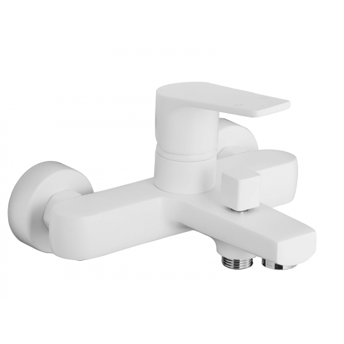 Смеситель для ванны AZARIO TREYA с коротким изливом, белый матовый (AZ-156805126)