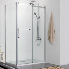 Душевое ограждение Azario VANCOUVER 900х1200х2000 R БЕЗ ПОДДОНА прозрачное стекло 8 мм, цвет профиля серебро (AZ-NKF1131-R 900)