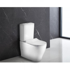 Унитаз-компакт Azario Maro 690х385х840 напольный, безободковый, с бачком и сиденьем микролифт (AZ-2154)