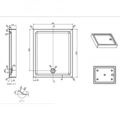 Душевой поддон Azario 900х1200х150 R/L, для ONTARIO 1231 900
