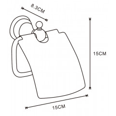 Держатель туалетной бумаги Azario ELVIA с крышкой, бронза (AZ-91110Q)