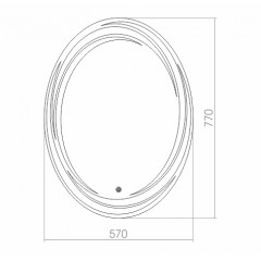 Зеркало AZARIO Нормандия 570х770 LED-подсветка с диммером, сенсорный выключатель (ФР-00000936)