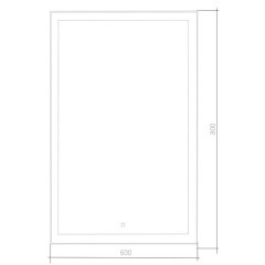 Зеркало AZARIO Сантана 600х800 c подсветкой и диммером, сенсорный выключатель (ФР-00002163 )