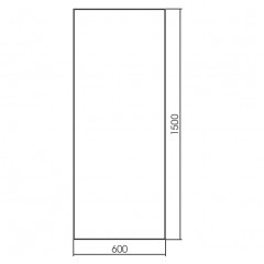 Зеркало напольное AZARIO Монреаль 600*1500 алюминиевый каркас (ФР-00001407)