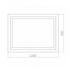 Зеркало AZARIO Ливия 1200х800 c подсветкой и диммером, бесконтактный сенсор (LED-00002270)