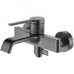 Смеситель для ванны и душа Azario VINCENTE с ручным душем, керамический картридж, графит (AZ-VRZ238326AJ)