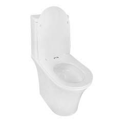 Унитаз-компакт Azario Vois 380х640х785 напольный, безободковый, в комплекте с быстросъемным сиденьем микролифт (AZ-1343В)