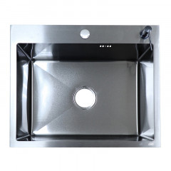 Кухонная мойка AZARIO NICOLE (600*500*220) нержавеющая сталь черная (сифон, диспенсер,коландер) (AZB6050N)