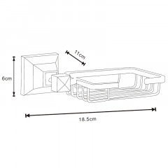 Мыльница Azario ALTRE, Черный матовый (AZ-96009B)
