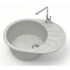 Кухонная мойка AZARIO Light 575х440х215) искусственный мрамор, цвет Светло серый (CS00079923)