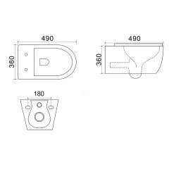 Сет AZARIO инсталляция с панелью смыва + унитаз Geno с сиденьем микролифт+клавиша-0031