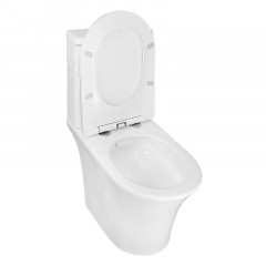 Унитаз-компакт Azario Vois 380х640х785 напольный, безободковый, в комплекте с быстросъемным сиденьем микролифт (AZ-1343В)