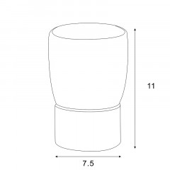 Стакан настольный Azario настольный керамический, хром (AZ-126CH)