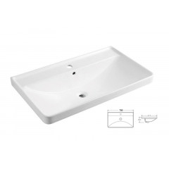 Комплект Azario тумба Ника 70 700х475х560 подвесная с раковиной Monte 70 белый матовый (CS00080144)