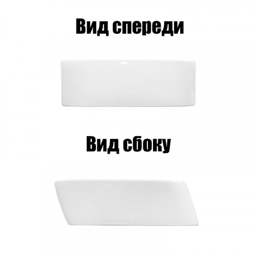 Раковина-чаша Azario 390х350х120 накладная, округлая, белый глянец (AZ-2241)