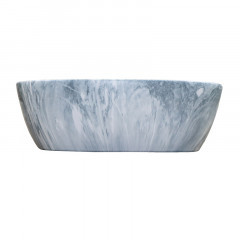 Раковина-чаша Azario 370x370x115 накладная, округлая, темный мрамор (AZ-2184+M823)