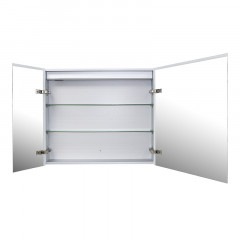 Зеркало-шкаф AZARIO Alliance 800х120х700 правый, с подсветкой, механическая кнопка, алюминиевый корпус (AZ-ZCLAMC-053CSП)