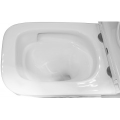 Унитаз подвесной Azario Teramo 340х490х350 безободковый, слив "Торнадо", в комплекте с сидением микролифт (AZ-0052-UQ3)