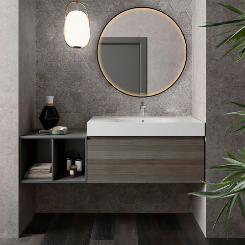 Зеркало AZARIO Valencia D600 с подсветкой, сенсорный выключатель с функцией диммера, смена цвета, алюминиевая рамка (AZ-Z-126ALM)