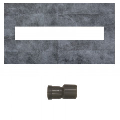 Душевой лоток AZARIO 700 мм, D40(50), металлическая перфорированная решетка, пластиковый желоб, комбинированный затвор (AZT13700)