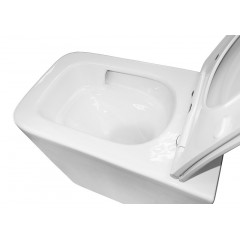 Унитаз подвесной Azario Boca 360х520х365 безободковый, слив "Торнадо", с быстросъемным сиденьем микролифт (AZ-2002)