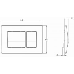 Кнопка смыва Azario двойная, белый (AZ-8200-0032)