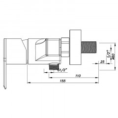 Смеситель для душа AZARIO ENZO, хром (AZ-15710611)