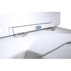 Унитаз-моноблок AZARIO MORANO 680x370х830 напольный, безободковый, в комплекте с сиденьем дюропласт микролифт, белый (AZ-1001)