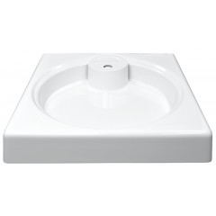 Раковина подвесная Azario Lindi 597х595х90 литьевой мрамор, белый (CS00078504)