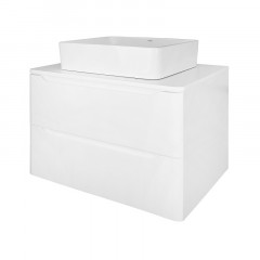 Тумба Azario LOTOS 70/2 700х460х500 подвесная, без раковины, белый гланцевый (CS00084143)