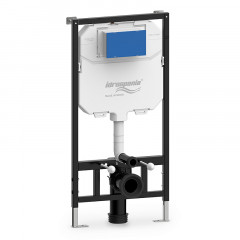 СЕТ: Инсталляция IDROSPANIA TABARCA + унитаз Azario Fora подвесной безободковый + клавиша смыва Azario Belen белая глянец (40230+30360+AZ-0017 E-R)