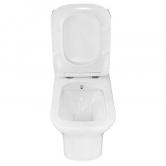 Унитаз моноблок с функцией биде Azario Lodi 350х665х750 напольный, безободковый, горизонтальный слив, сиденье дюропласт микролифт (AZ-8617B)