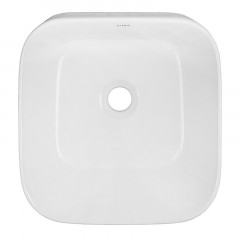 Раковина-чаша Azario 390х350х120 накладная, округлая, белый глянец (AZ-2241)