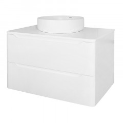 Тумба Azario LOTOS 70/2 700х460х500 подвесная, без раковины, белый гланцевый (CS00084143)