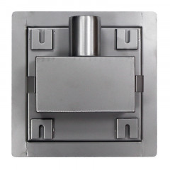 Трап для душа AZARIO 150х150 цельнометаллический, перфорированная решетка, горизонтальный выпуск (AZZ1150)