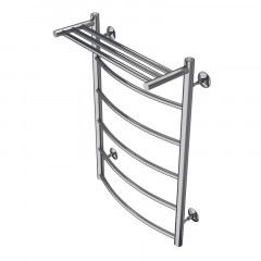 Полотенцесушитель водяной AZARIO VERONA 500/800 с полкой, 5 секций, нижнее/диагональное подключение, 1/2", хром (AZ04158P)